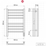 Полотенцесушитель TERMINUS НОТО П8 500х800 электро матовый 4670078578884